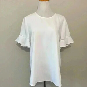 Club Monaco white peasant blouse